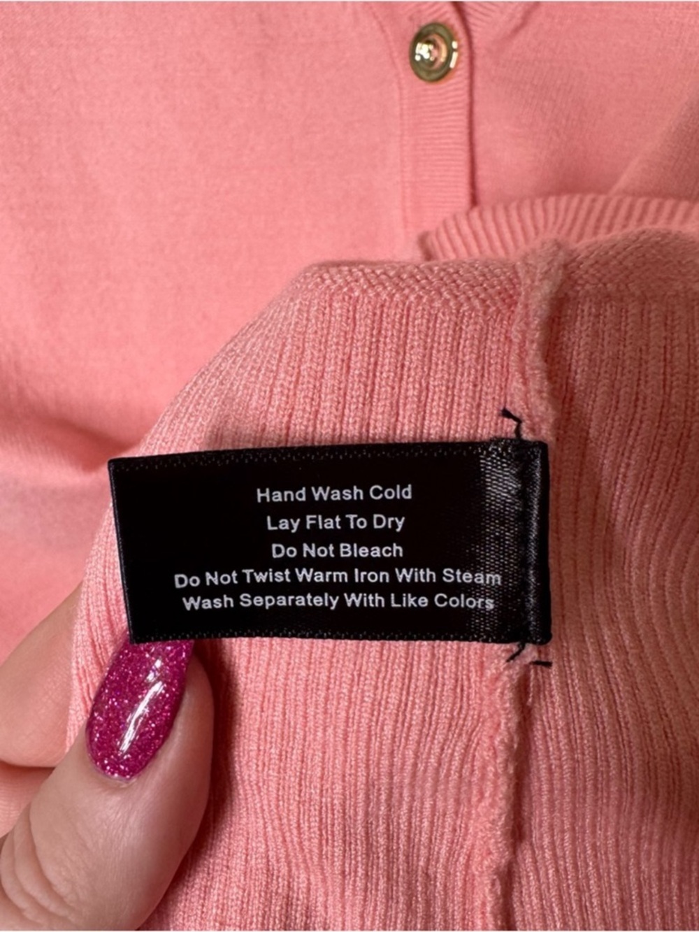 Boston Proper Lightweight Button Up Cardigan Sweater Pink Icing XL - Picture 8 of 10